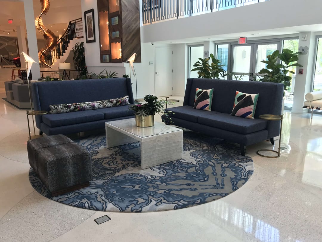hotel lobby furniture in the hardrock daytona