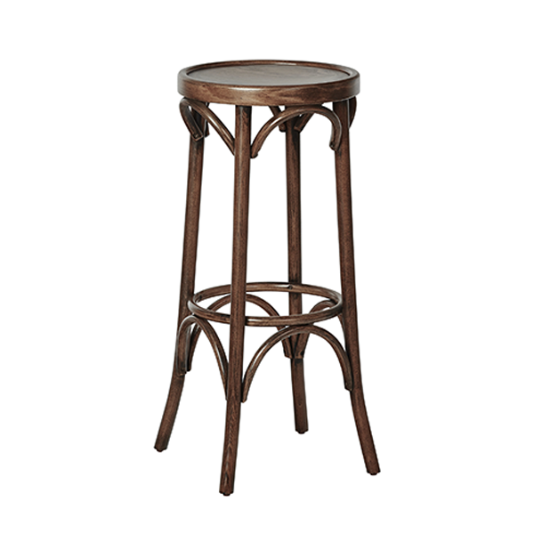 backless commercial wood barstool