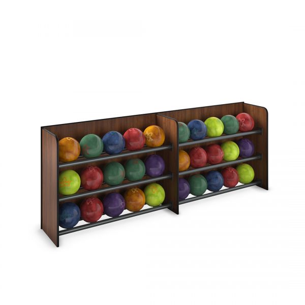 commercial bowling ball storage rack for bowling alleys