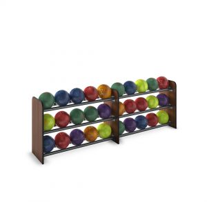 commercial bowling ball storage rack for bowling alleys