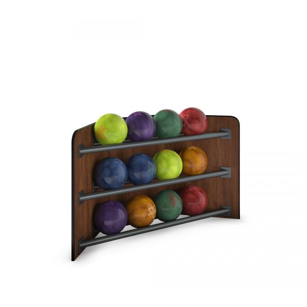 commercial wedge bowling ball rack holds 12 balls