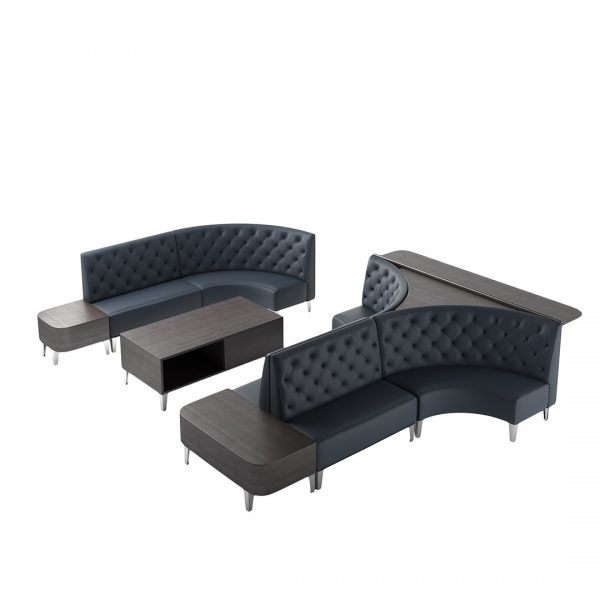 commercial diamond tufted bowling sofa