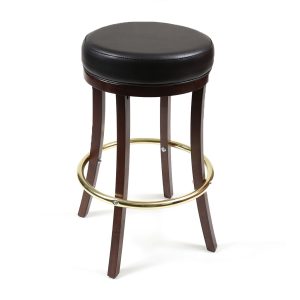 backless barstool with metal footrail