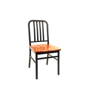 Annapolis commercial chair metal legs wood seat