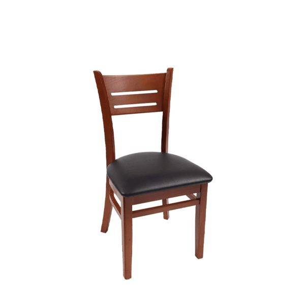 jackson commercial wood chair with upholstered seat