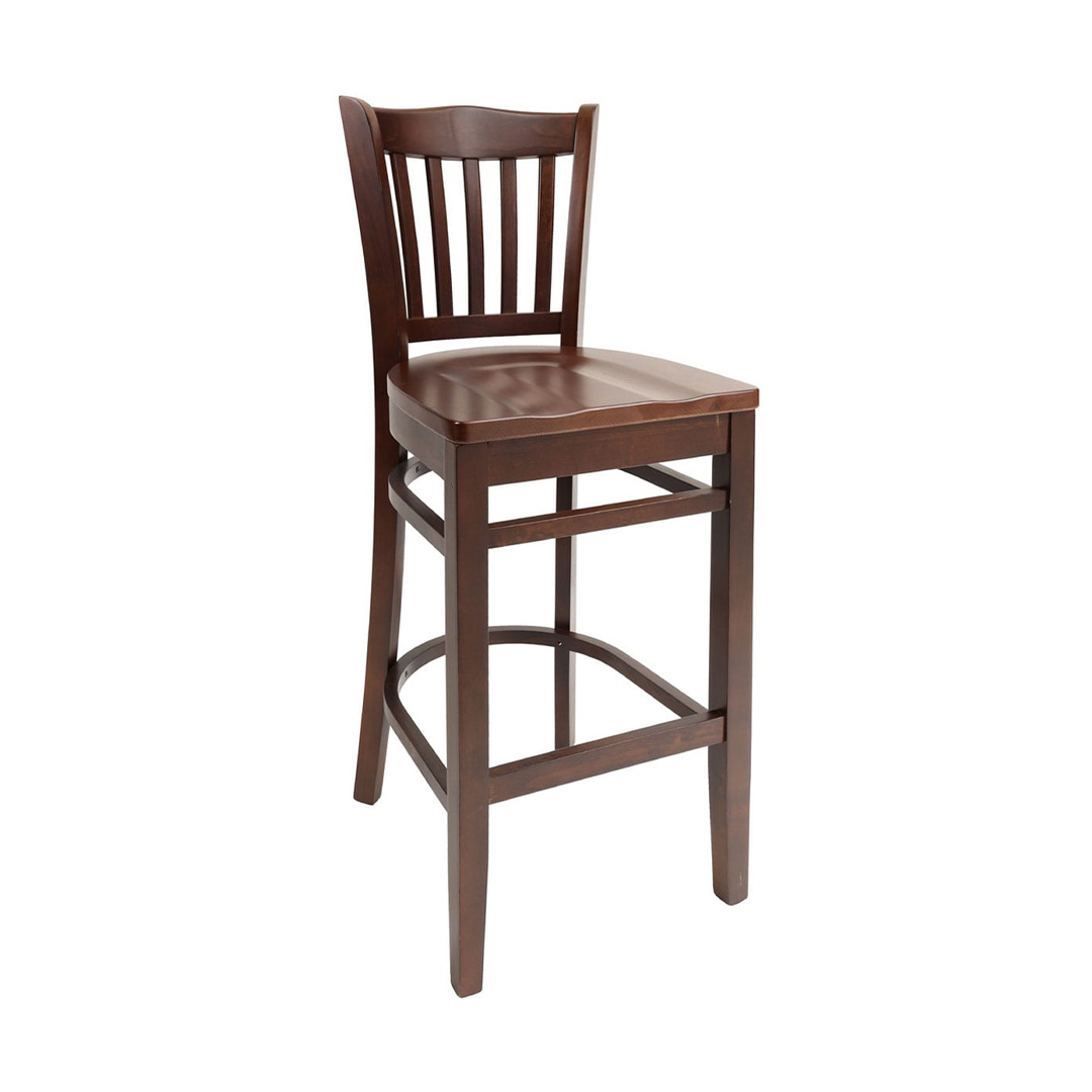 jailhouse wood commercial barstool with footrest