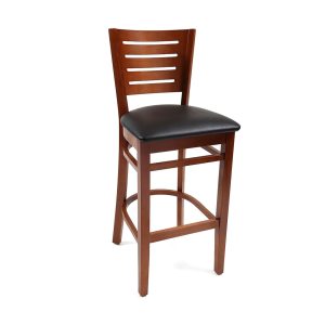 Montgomery commercial barstool wood with upholstered seat