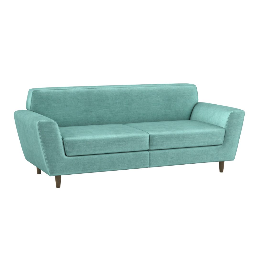 Pacifica commercial sofa with wood legs
