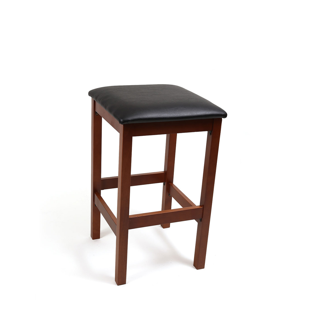 commercial wood barstool backless with upholstered seat