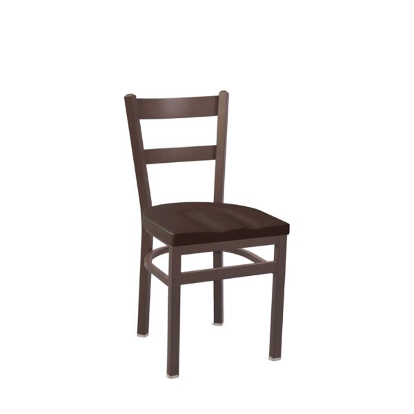 two slat metal dining chair