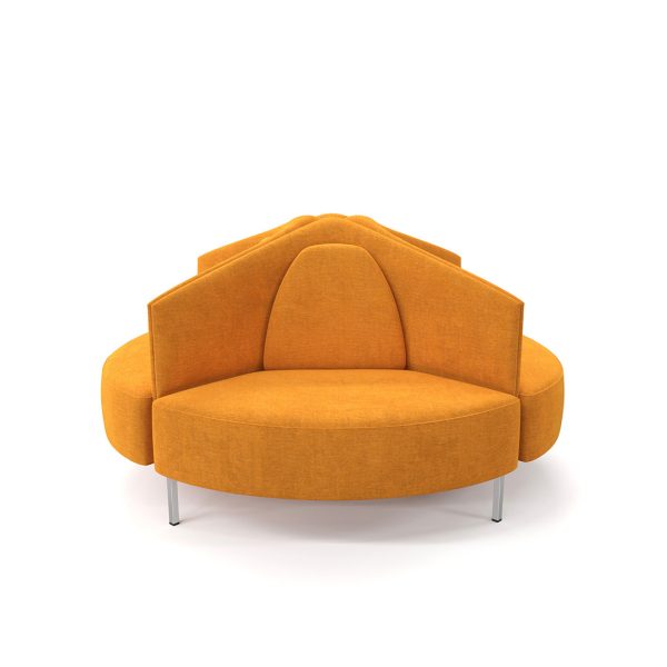 Cairo commercial sofa four-sided with metal legs