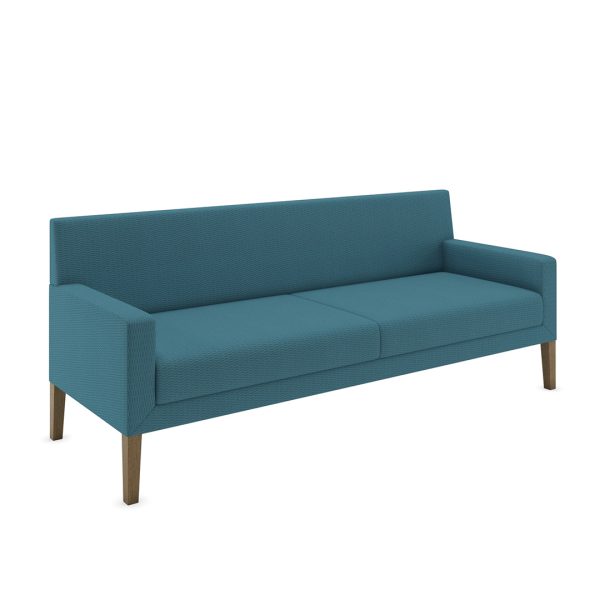Springfield commercial sofa with wood legs