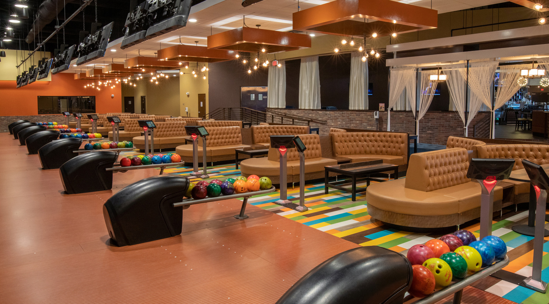 furniture layouts for bowling alleys