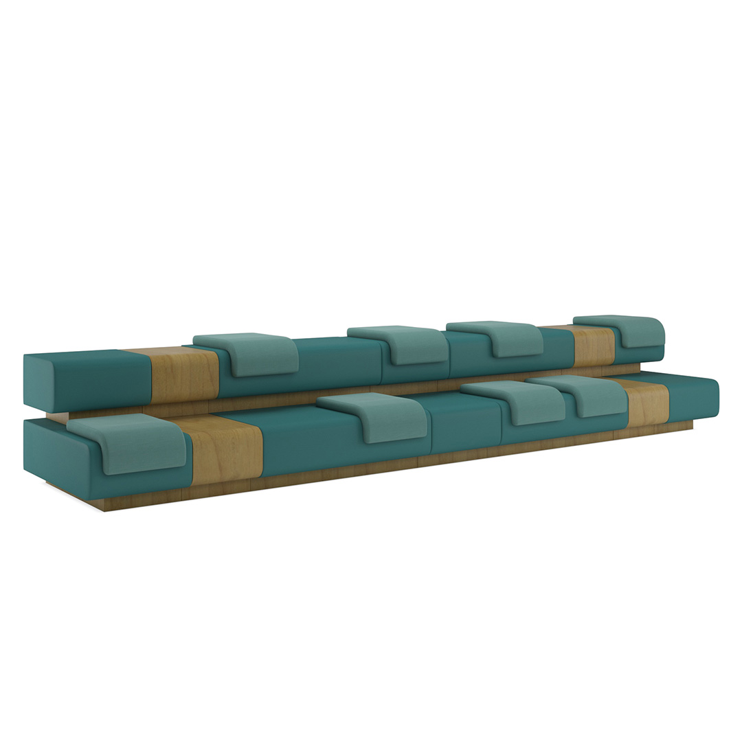 commercial tiered stadium seating with upholstered seats