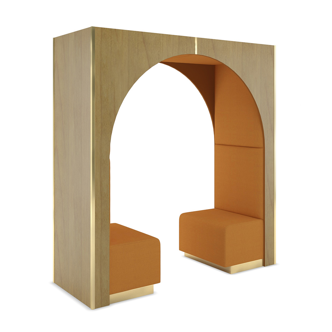 Echo II commercial seating pod arch laminate outside