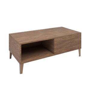 Encore Laminate Coffee Table with storage cubby for bowling lanes